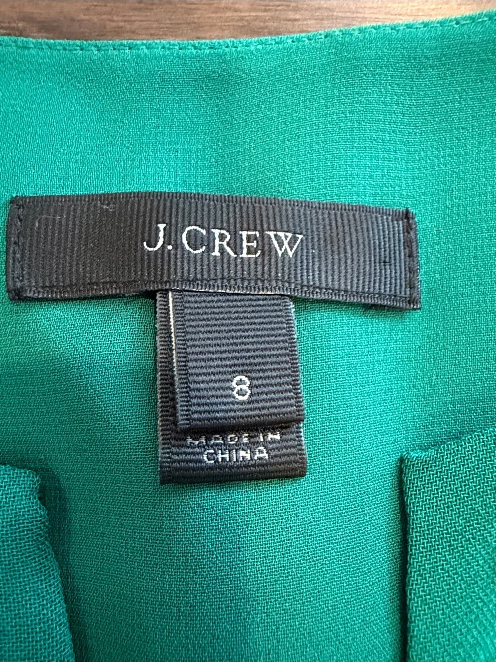 J. Crew Emerald Green Sleeveless V-Neck Dress Size 8 - C47-024 - Picture 2 of 13